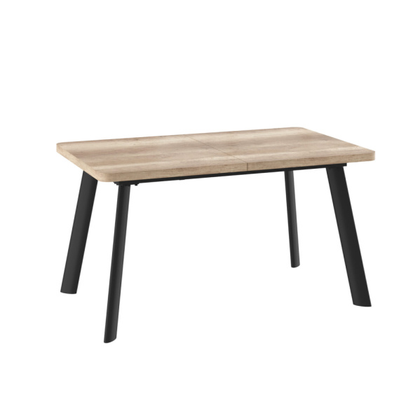 Стол LEON LUX RADIAL-140, раздвижной 140(180)х85, ДУБ КАНЬОН/ЧЕРНЫЙ